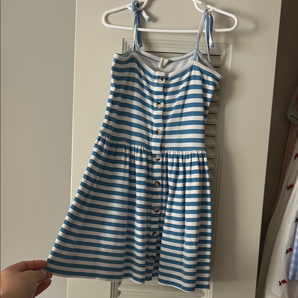Kate Quinn Sky Blue and White Striped Dress